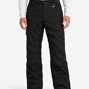 Men's Waterproof Insulated Black Snow and Ski Pants Size M